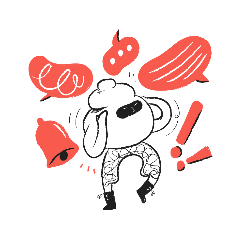 Learner floating in space illustration