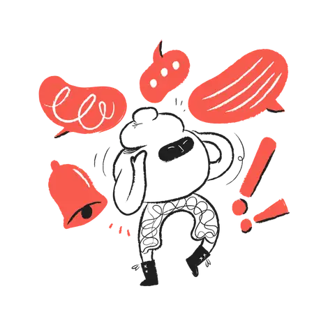 Learner floating in space illustration