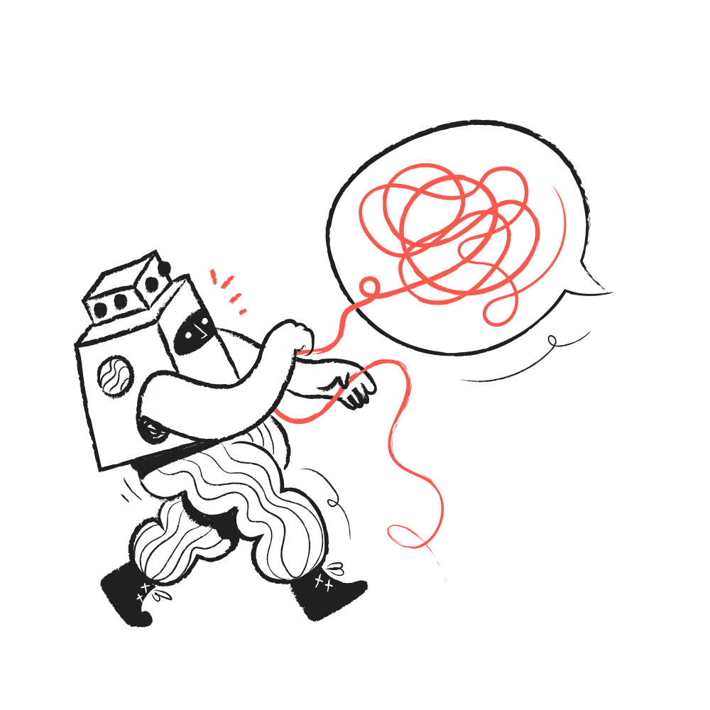 Teacher problem solving illustration